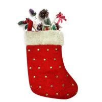 HOME HEART Christmas Stocking (9 inch,Red White 5 pc)