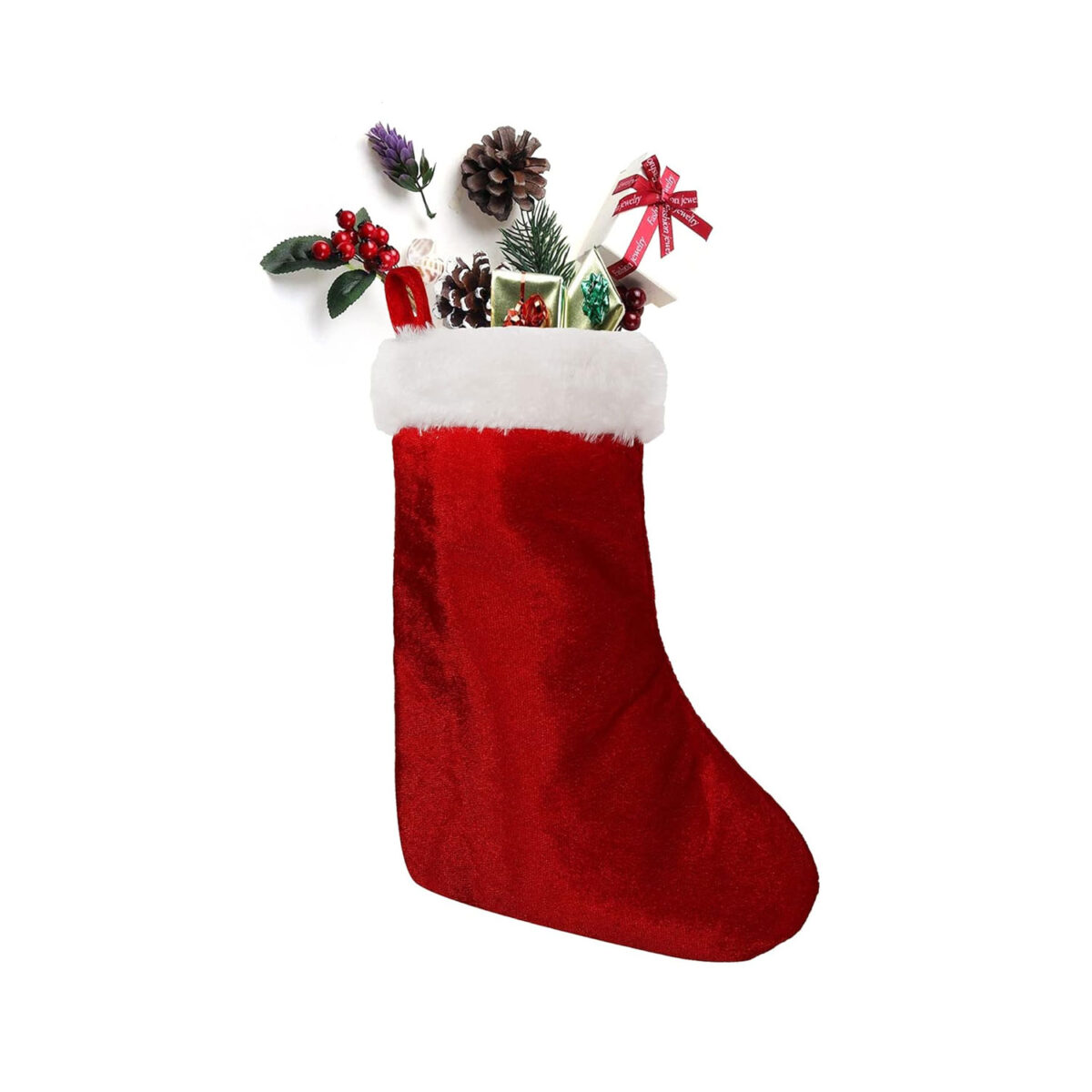 HOME HEART BEAUTIFUL VELVET 9" TALL CHRISTMAS STOCKING for FESTIVAL DÉCOR