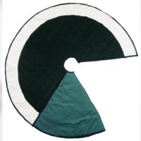 HOME HEART Brands Christmas green premium VELVET and jute border 24 INCH SMALL ROUND DOUBLE LAYER THICK CHRISTMAS TREE SKIRT