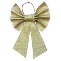 Home Heart hand crafted gold jute bow