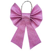 Home Heart hand crafted purple silk bow