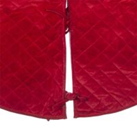 HOME HEART Brands 24 INCH Christmas tree skirt velvet quilted thick double layer (5726S)