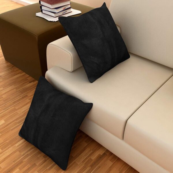 HOME HEART brands Black dupioni silk throw pillow covers, cushion covers