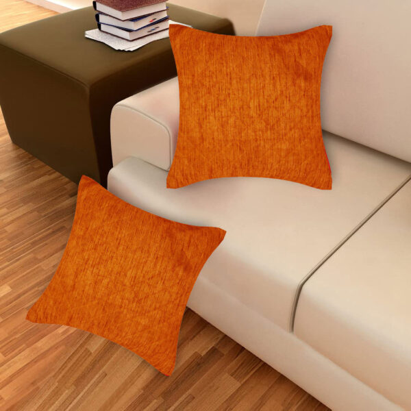 Cushion covers fall orange silk throw pillow covers