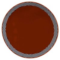 COFFEE TABLE CLOTH 24" ROUND SMALL VICTORIAN DUCK COTTON  Rust - 2 SEATER - Image 3