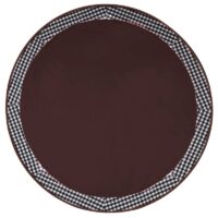 COFFEE TABLE CLOTH 24" ROUND SMALL VICTORIAN DUCK COTTON  Brown - 2 SEATER - Image 3