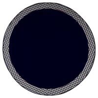 COFFEE TABLE CLOTH 24" ROUND SMALL VICTORIAN DUCK COTTON  Navy Blue - 2 SEATER - Image 3