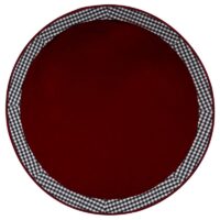 COFFEE TABLE CLOTH 24" ROUND SMALL VICTORIAN DUCK COTTON  burgundy - 2 SEATER - Image 3